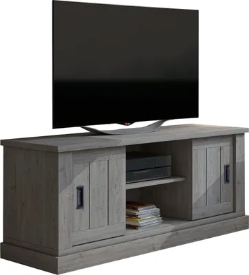 Produktbild von Mesola - TV-Ständer, 45x46x60h cm, Grau Eiche, ein Regal