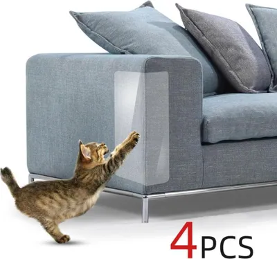 Produktbild von Katzen Kratzschutz für Möbel - Katzen Kratzschutz für Sofa -Kratzmatte für Katzen - Kratzbrett Ecke - Transparent Selbstklebend Anti-Kratz-Pad