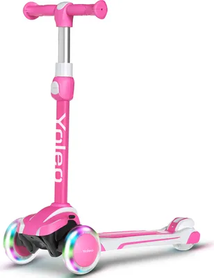 Produktbild von Yoleo Kinder Scooter, Kinderroller mit 3-in-1-Funktion und LED Vorderrädern, höhenverstellbar, für Kinder ab 3 Jahren