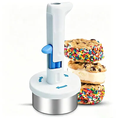 Produktbild von Eisportionierer Edelstahl 1 Stück mit Auslösemechanismus rostfrei robust für Eis Sandwich Sorbet Gelato Restaurant & Zuhause
