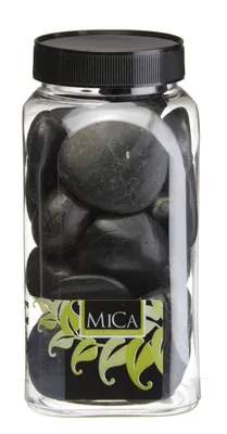 Produktbild von Mica Decorations Dekorative Steine schwarz groß 650 ml 1 kg