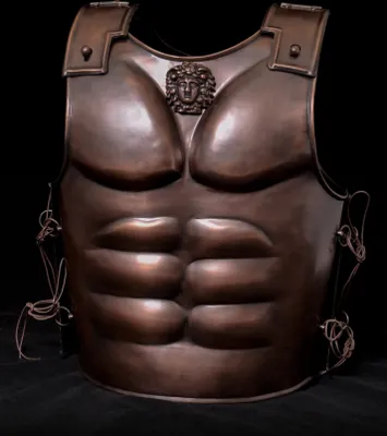 Produktbild von Spartaner Muskelpanzer aus Stahl mit Bronzefinish