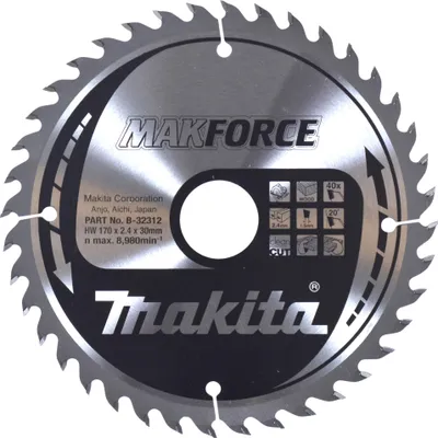 Produktbild von Makita Kreissägeblatt MAKFORCE 170 x 30 mm - 40 Zähne - Holz