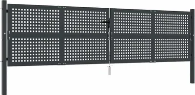 Produktbild von vidaXL Gartentor Anthrazit 400x125 cm Stahl
