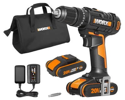 Produktbild von WORX WX370.1 Akku Schlagbohrschrauber 20V, inkl. 2x 2Ah Akkus & Ladegerät