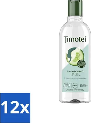 Zdjęcie produktu dla Timotei - Szampon - Detox - Wyciąg z ogórka - 300 ml - Opakowanie ekonomiczne - 12 sztuk