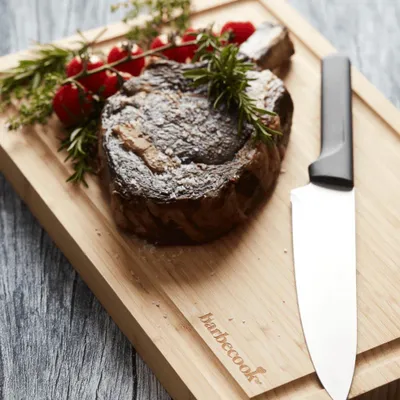 Produktbild von Barbecook Olivia großes Kochmesser aus Edelstahl schwarz 35.5cm