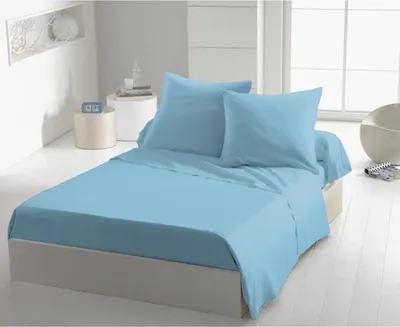 Immagine prodotto di Lenzuolo teso in microfibra 82 g - 240 x 300 cm - Blu cielo