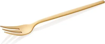 Produktbild von 24x Dessertgabel ALEX GOLD, mit gold, matte PVD Beschichtung, 16 cm, Chromnickelstahl 18/10