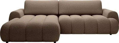 Produktbild von Ecksofa mit Schlaffunktion - Ecke links - Stoff - Taupe - FRIDORA