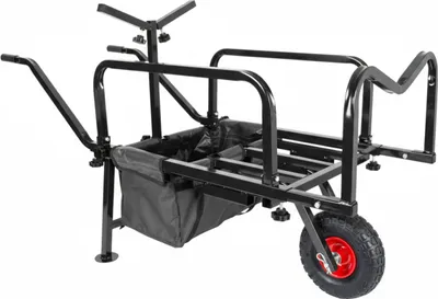 Obrázok produktu pre Relaxdays Vozík na prút, transportný vozík, vozík na náklad s taškou, rozmery: 65 x 145 x 55 cm, nastaviteľný a skladací, oceľ, čierny