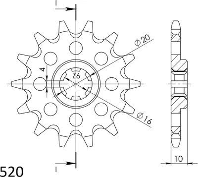 Image de Ritzel Supersprox 520 - 13Z CST-411:13