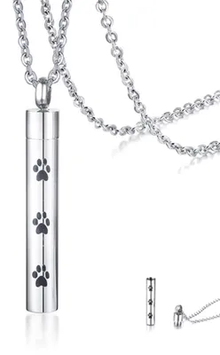 Produktbild von Gedenkanhänger Asche Kette: Andenken Hund Schmuck