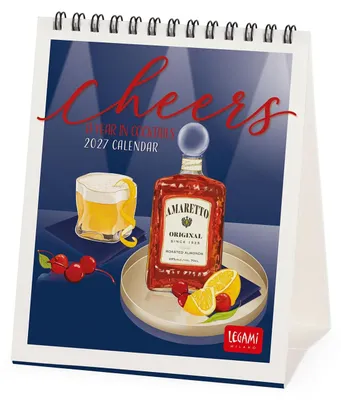 Immagine prodotto di Legami – Calendario da tavolo 2027, "Cheers", 12 mesi, 5 cm