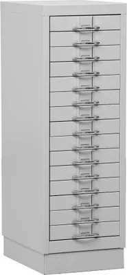 Produktbild von Gürkan Schubladenschrank lichtgrau 15 Schubladen 30,0 x 40,0 x 90,0 cm