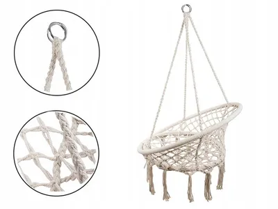 Produktbild von Hängematte Gartenschaukel Hängesessel Boho Sitz Storchennest 80cm
