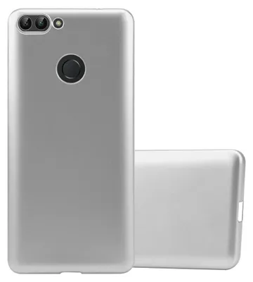 Immagine prodotto di Cadorabo custodia protettiva per Huawei P SMART 2018 / Enjoy 7S custodia in argento per telefono cellulare TPU custodia in silicone cover case
