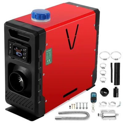 Produktbild von Jayseuw 8KW Diesel Standheizung 12V/24V Bluetooth-Steuerung Integration Air Diesel Luftheizung LCD mit Schalldämpfer für Auto PKW LKW Wohnmobil Rot
