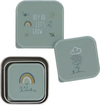 Produktbild von Famanu Snackboxen 3-teilig aus rostfreiem Stahl - Garden Explorer
