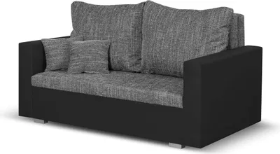 Produktbild von 2-Sitzer-Sofa mit Schlaffunktion HUBERT - Grau/Schwarz