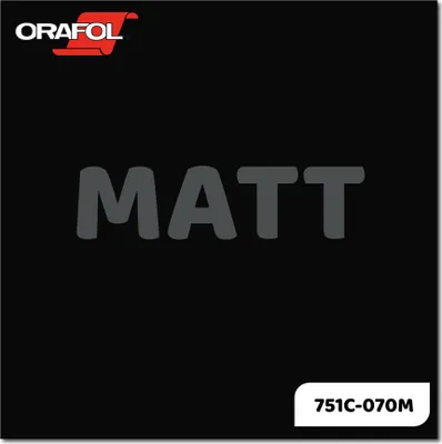 Produktbild von Plotterfolie ORACAL 751C-070M Schwarz matt 31,5 x 20 cm