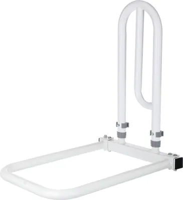 Zdjęcie produktu dla Alberts 140496 Pomocnik do stania na łóżku, uchwyt: stal, powlekany tworzywem sztucznym, Ø21 mm, płyta: tworzywo sztuczne, biała, 330 x 560 x 620 mm
