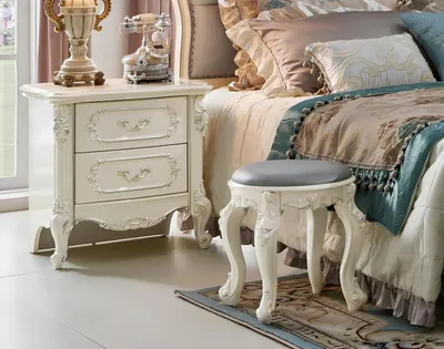 Produktbild von Klassisches Bett Barock Rokoko Hotel Betten Polsterbett Doppelbett Chesterfield