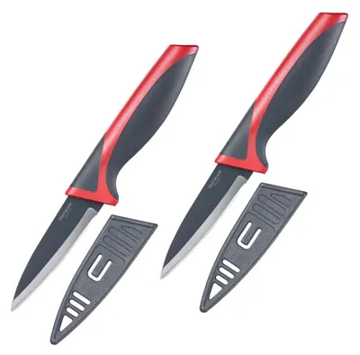 Imagen del producto de Juego de 2 cuchillos para cortar y picar verduras, con protectores