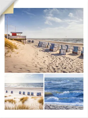 Produktbild von ARTland Wandbild, selbstklebend Träume vom Meer: Strand von Kampen Sylt Größe: 60x80 cm