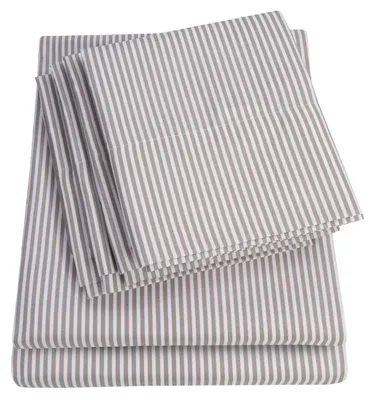 Produktbild von Bettwäsche-Set aus Mikrofaser, 6-teilig, King Size, Grau