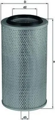 Produktbild von MAHLE LX 265 Luftfilter für VW Volksbus
