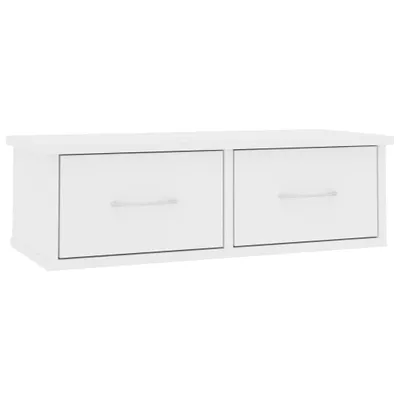 Produktbild von vidaXL Wand-Schubladenregal Weiß 60x26x18,5 cm Holzwerkstoff