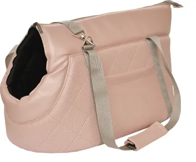 Immagine prodotto di Borsa da trasporto per cani e gatti | Borsa a tracolla per animali domestici con cinghia elastica con moschettone | fino a 10 kg |  | M | Rosa