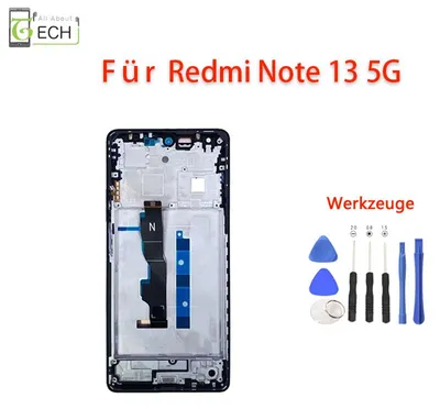 Produktbild von Original Xiaomi Redmi Note 13 5G MZB0FPBEU LCD Display mit Rahmen Bildschirm