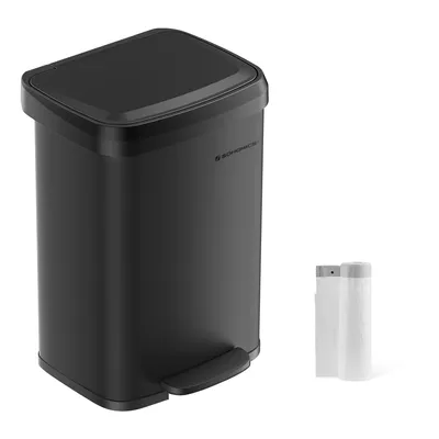 Obrázek produktu pro SONGMICS Odpadkový koš 50 litrů, kovový pedálový koš s víkem