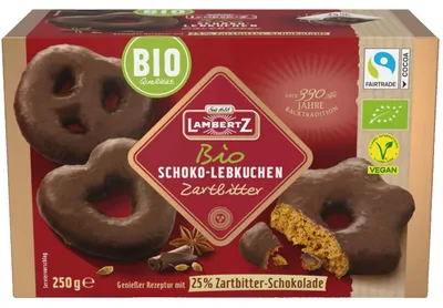 Produktbild von Lambertz Schoko-Lebkuchen Zartbitter 250g