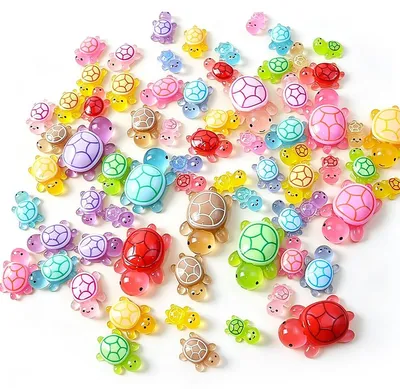 150 Miniatur-Schildkröten (3 Größen) – realistische Figuren für Terrarien