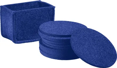 Produktbild von Erwin Müller Untersetzer Beja" 13-teilig blau rund:  10 cm Ø"