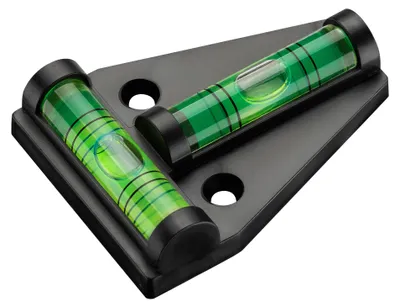 Productafbeelding van Wiltec magnetische waterpas, kruiswaterpas met 2 libellen, magnetische waterpas voor campers, huishoudelijk gebruik en bouw, compacte mini-waterpas van ABS met magnetische achterkant