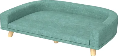 Produktbild von Hundebett Hundesofa Haustiersofa, Eukolyptusholz, 98 x 67 x 25 cm, Grün