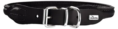 Produktbild von Hunter Collar Round & Soft Elk, Hund, Standardkragen, Schwarz, Leder, Einfarbig, M