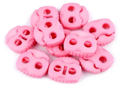 Produktbild von 10 Kordelstopper mit zwei Löchern 20x20mm, Durchzug 5mm - 35 Farben