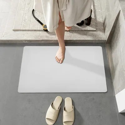 Produktbild von Rutschfeste Badematte, Absorbierend und Schnelltrocknend, 43x120cm, Grau