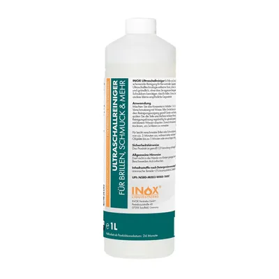 Zdjęcie produktu dla INOX® 1L Myjka ultradźwiękowa – delikatny koncentrat do okularów, biżuterii i drobnych elementów