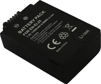 Image de Avizar, Batterie Li-ion 1350 mAh pour Nikon EN-EL25, Noir