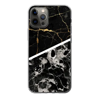 Produktbild von MuchoWow® Handyhülle Schutzhülle Hülle für iPhone 13 Pro Marmor - Gold - Luxus Silikon Softcase Handy Hülle - Handy-Tasche