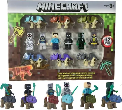 Obrázek produktu pro Sada 12 figurek MINECRAFT + DINOSAUŘÍ S PŘÍSLUŠENSTVÍM