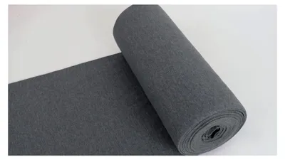 Produktbild von Bündchenstoff Melange Weiß - 35 cm Schlauchware - 25 cm Schritte - Meterware (Mittelgrau)