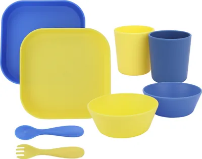 Produktbild von Nuby Geschirr- und Besteck-Set mit 12 Teilen gelb-blau One Size