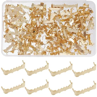 200 Stück Fotohaken 1 Inch goldene Eisenhaken für Gemälde und Bilderrahmen